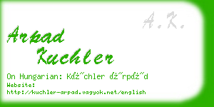 arpad kuchler business card